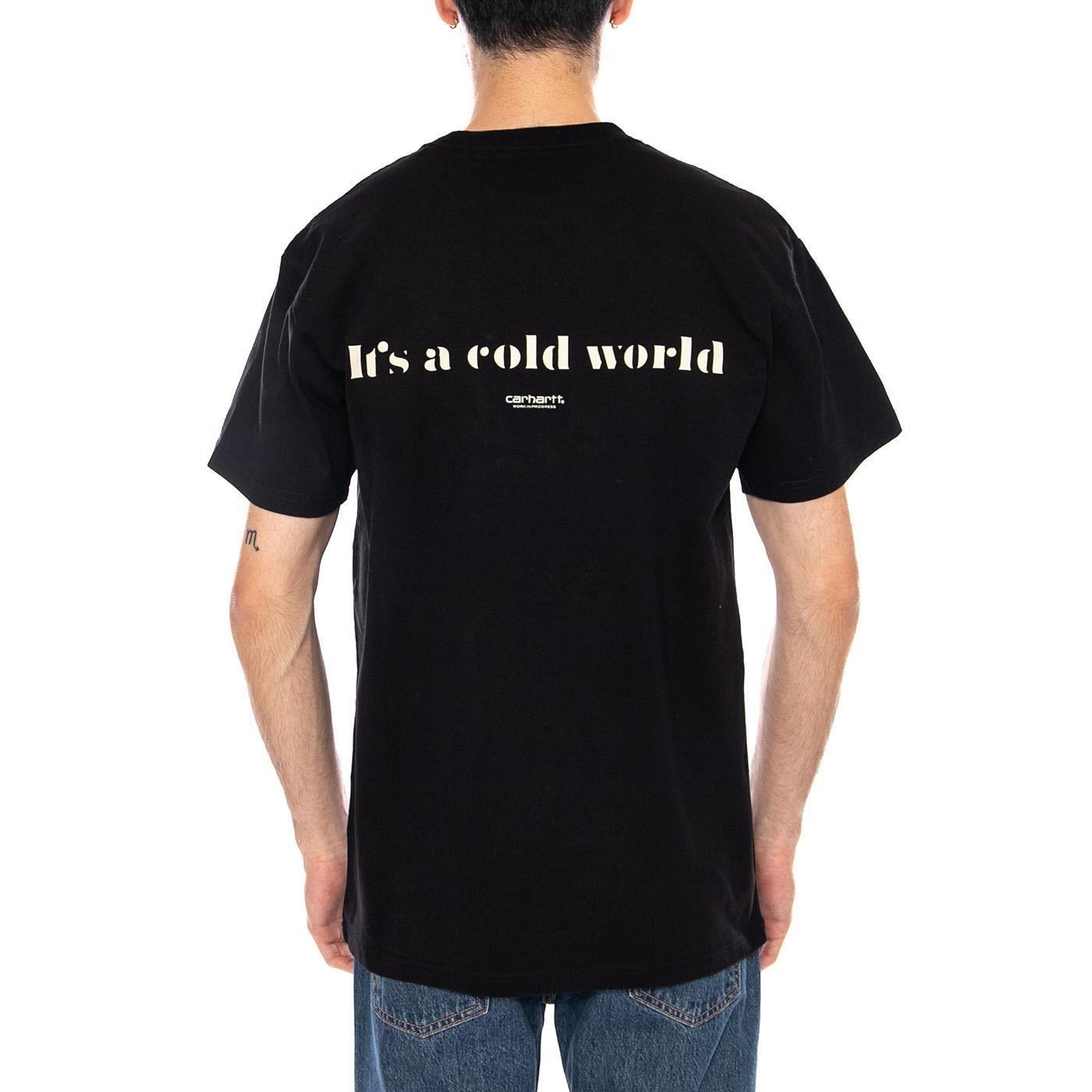 S/S COLD WORLD T-SHIRT BLACK - Maglietta Girocollo Uomo Nera I035431.89XX . CARHARTT WIP 