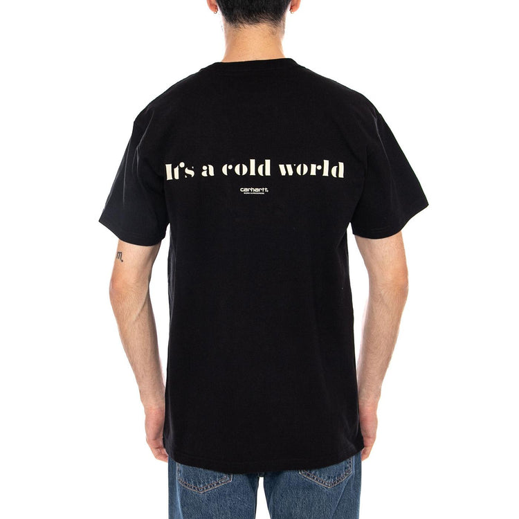 S/S COLD WORLD T-SHIRT BLACK - Maglietta Girocollo Uomo Nera I035431.89XX . CARHARTT WIP 