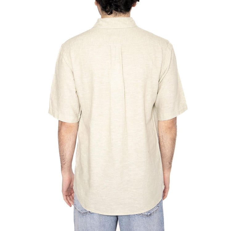 SS Shirt Ecru - Camicia Maniche Corte Uomo Verde 112362730  WRANGLER 