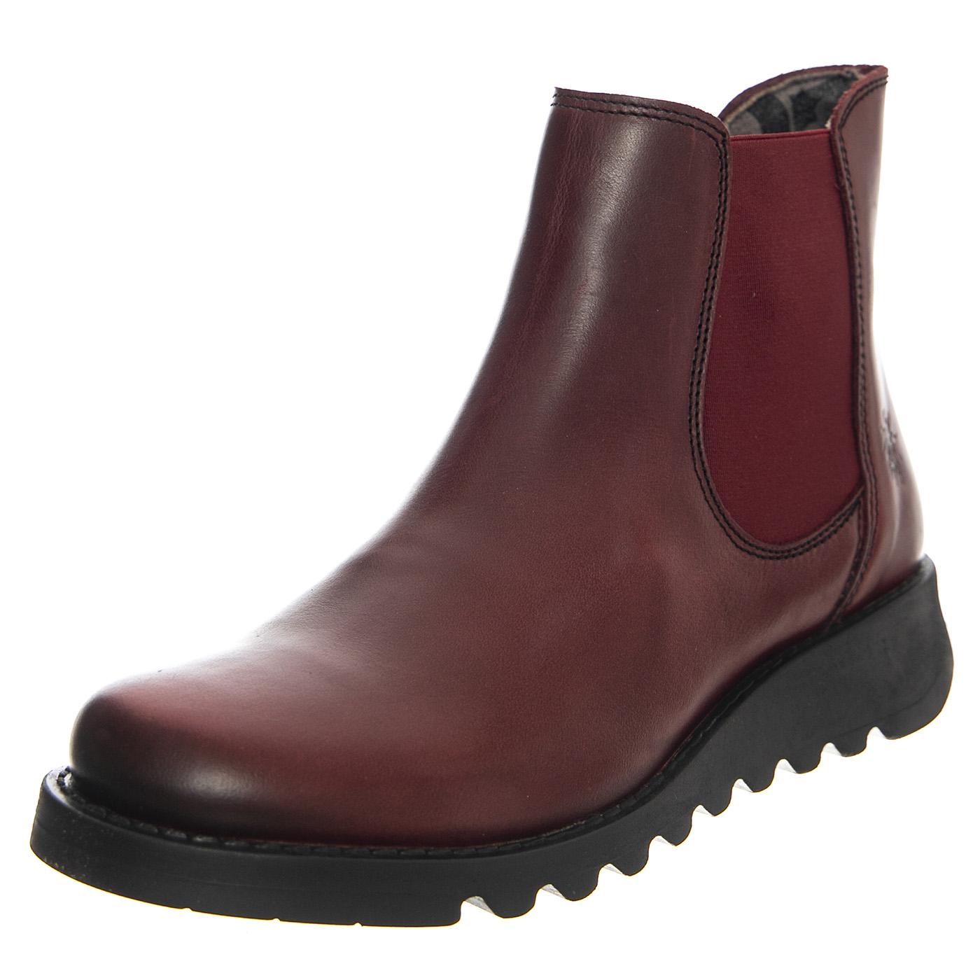W' Salv Rug Purple Elastic Burgundy Boots - Stivali Donna Bourdeaux P143195084  FLY LONDON 