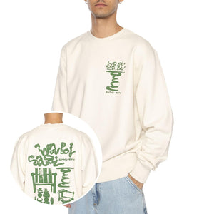 Embrace Imperfection Sweat Whisper White - Camicia Girocollo Uomo Beige I036082-WHW  EDWIN 