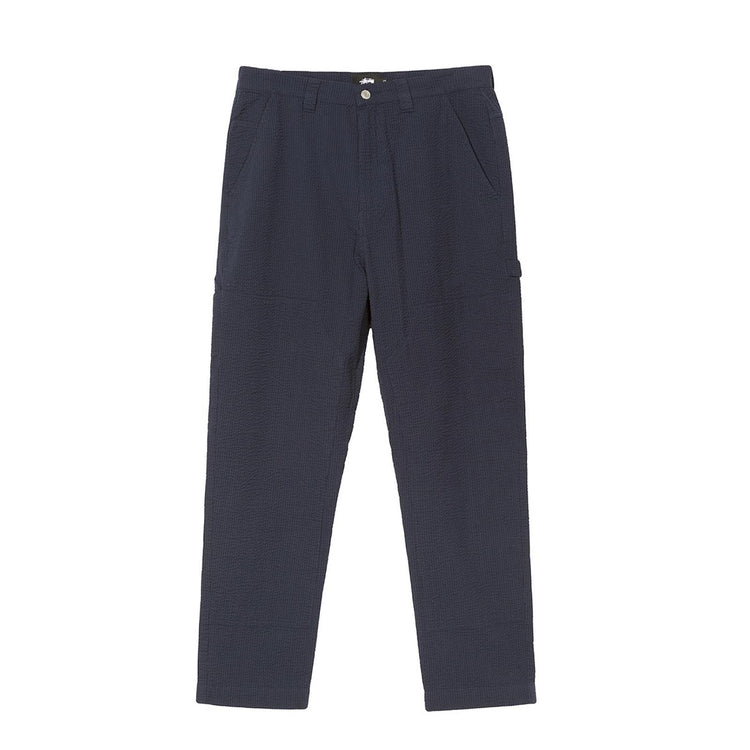 SEERSUCKER WORK PANT NAVY 116346-NAVY . STUSSY 