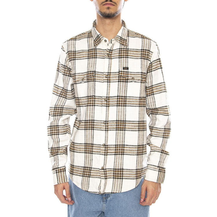 Clean Western Shirt Ecru Ochre Plaid - Maglietta a Quadri Uomo Crema / Multicolore 112371319  LEE 