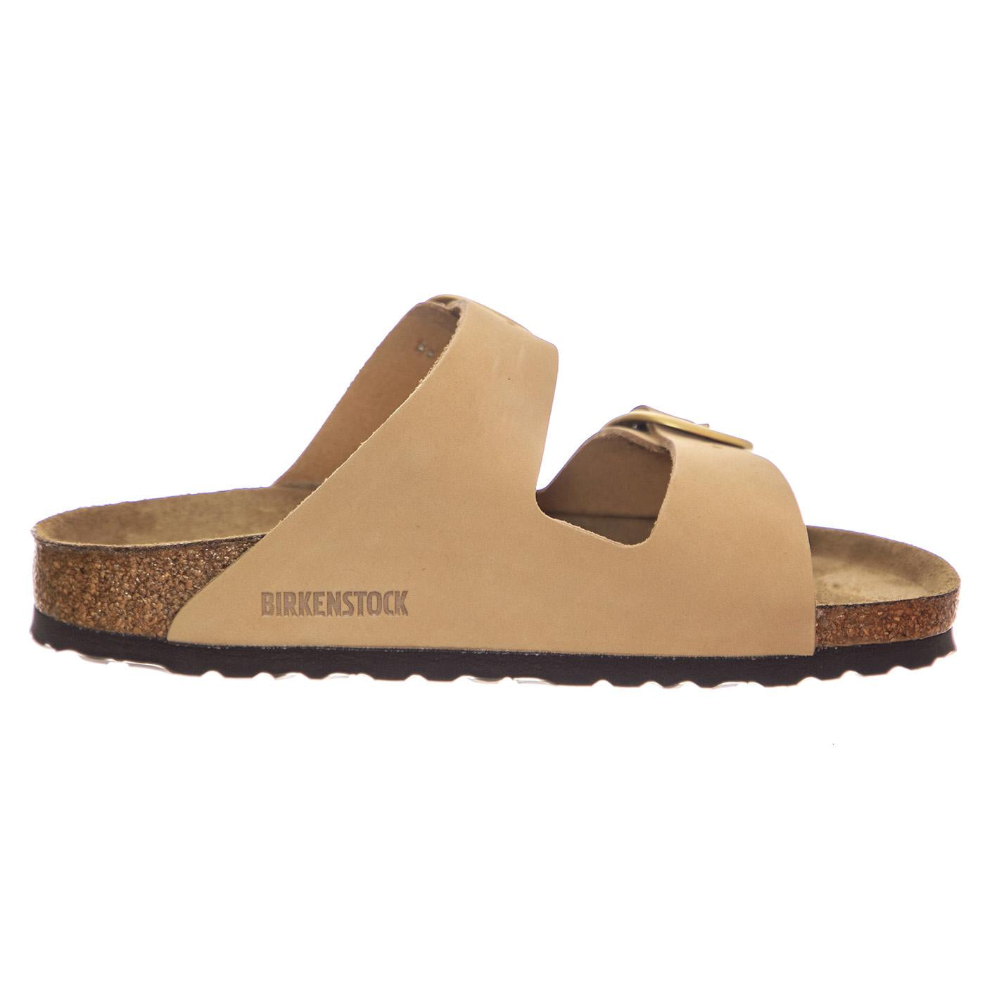 Arizona Big Buckle sandcastle, Nubuck Leather - Sandali Donna Beige 1024064 . BIRKENSTOCK 