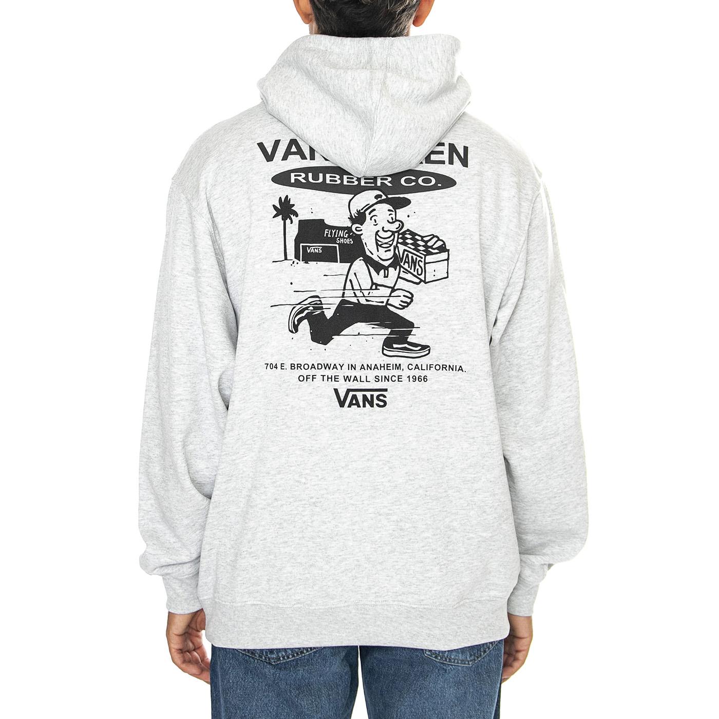 Fun GFX Loose PO Light Grey Heather - Felpa con Cappuccio Uomo Grigia VN000KTS1QI1  VANS 