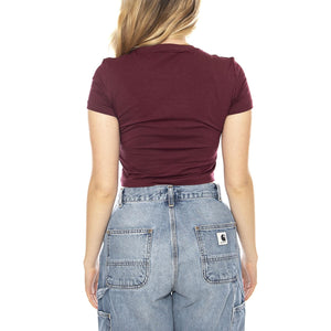 WARDROBE ESS Baby Tee -- Maglietta Donna Bordeaux 629745-96 . PUMA 