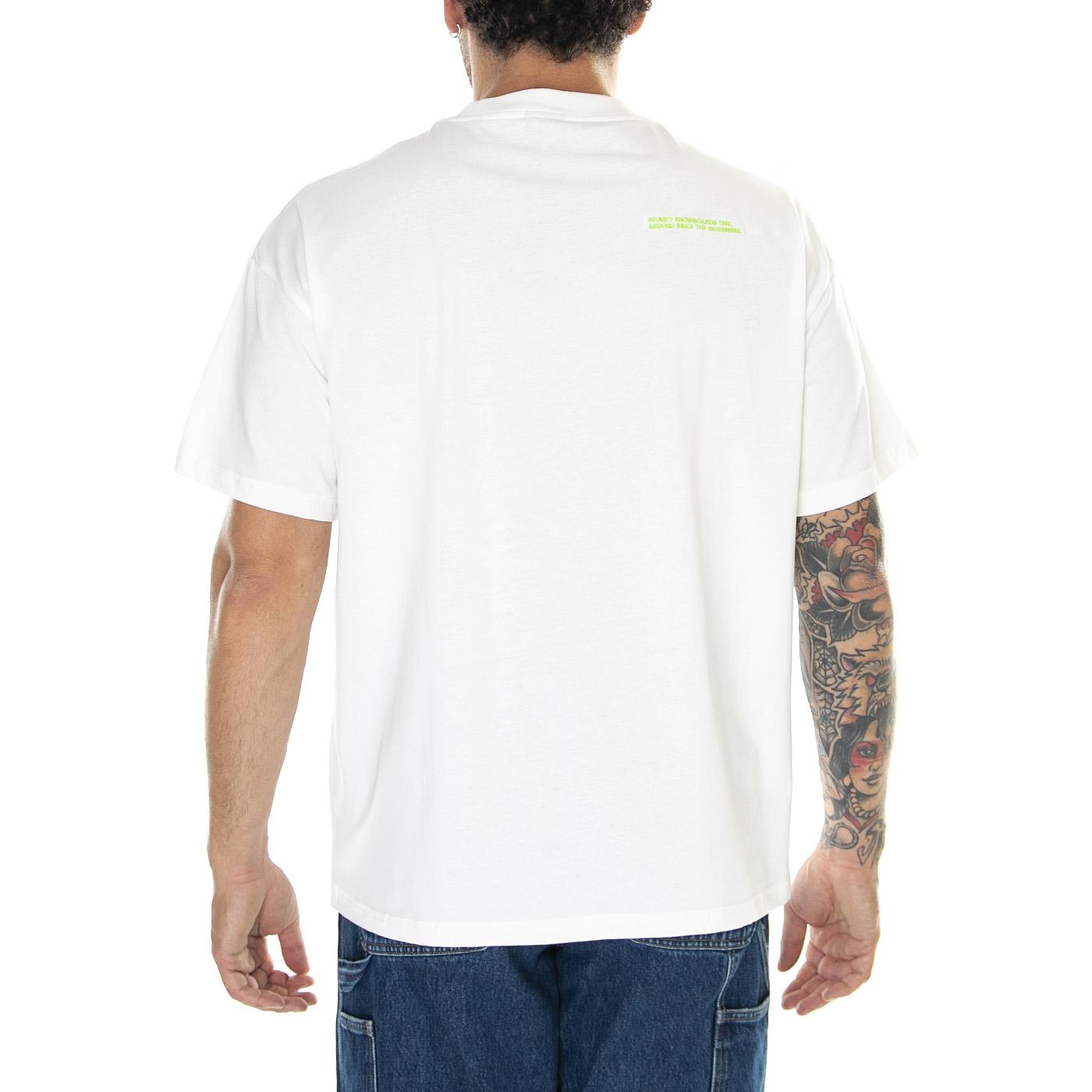 Logo Embroidery Tee White - Maglietta Girocollo Uomo Bianca Logo Embroidery Tee White  FUNKY 