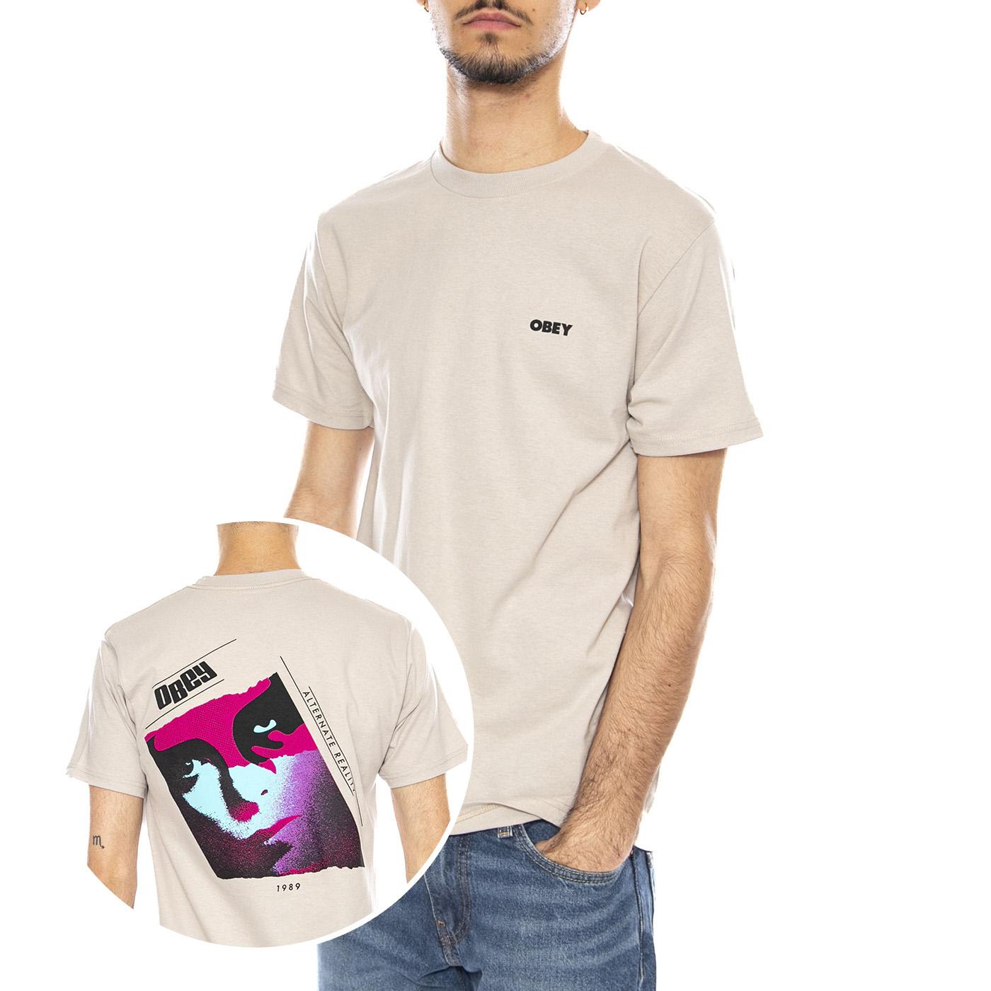 Obey Alternate Reality Tee -- Maglietta Girocollo Uomo Grigia 165264140 SIG OBEY 