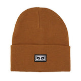 Icon Eyes Beanie Rubber - Bonnet en Maille Marron  ACCESSOIRES OBEY