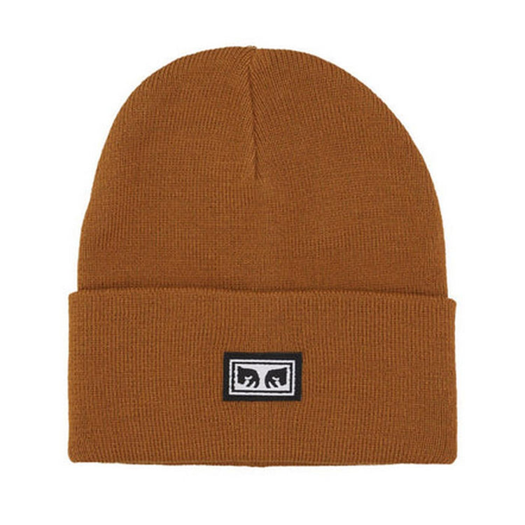 Icon Eyes Beanie Rubber - Cappellino in Maglia Marrone 100030132 RBR OBEY 