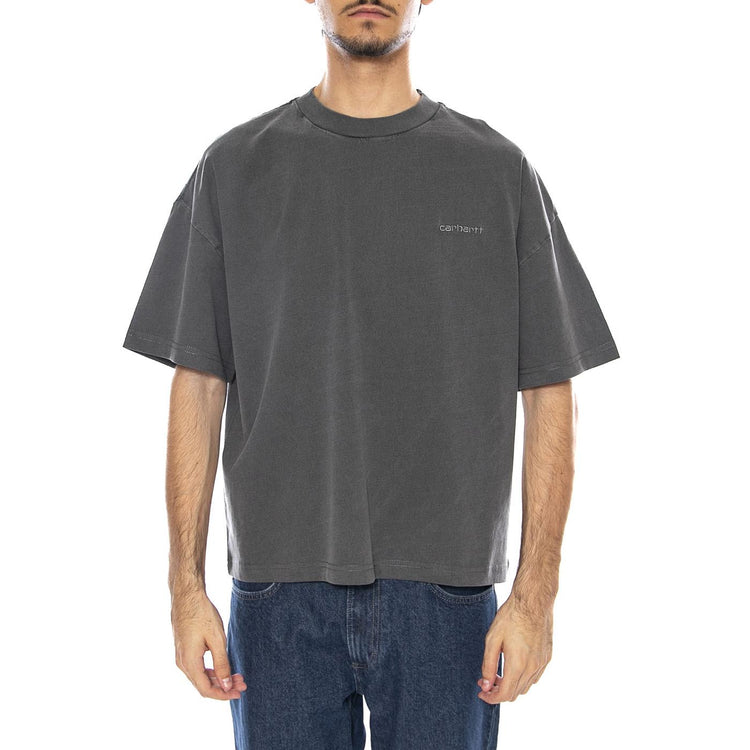 S/S Benton T-Shirt Graphite - Maglietta Girocollo Uomo Grigia I035590.87GD  CARHARTT WIP 