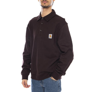 Polo Sweat Palisander - Polo Felpa Maniche Lunghe Uomo Marrone I035532.33HXX  CARHARTT WIP 