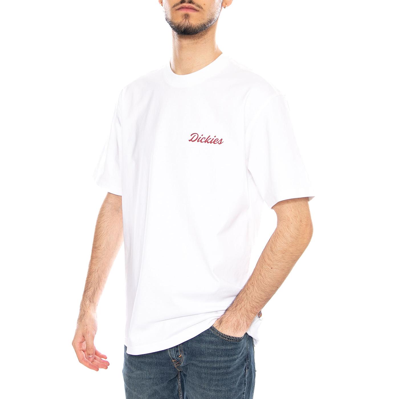 Wellsville SS Tee White - Maglietta Girocollo Uomo Bianca DK0A88860 WH1 DICKIES 