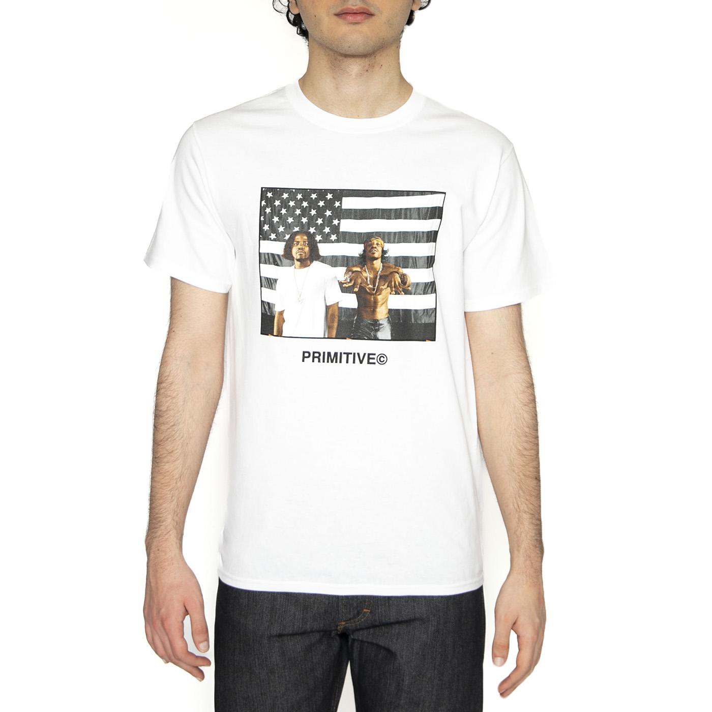 Primitive Stripes Tee White - Maglietta Girocollo Uomo Bianca PAPHO2430-WHT  PRIMITIVE 