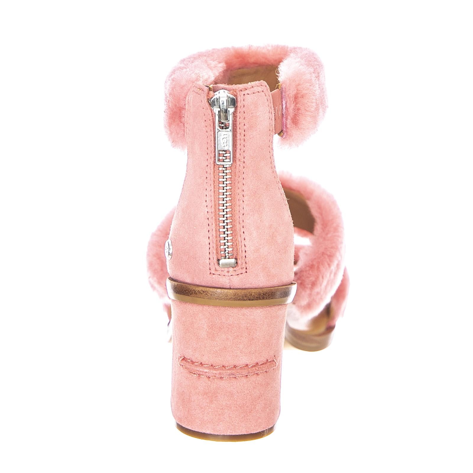 Womens Del Rey Fluff Heel Lantana Pink Sandals UGSDELRFHLN1095489W  UGG 