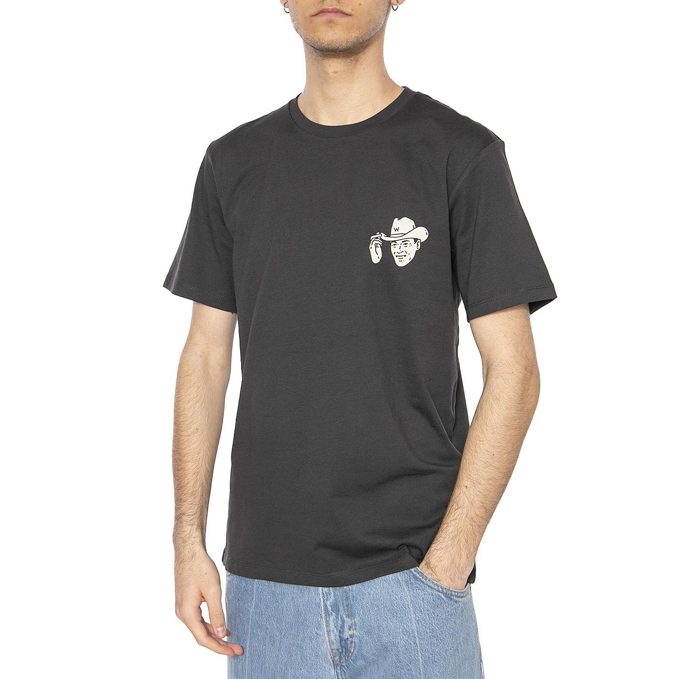 Small Graphic Tee Faded Black - Maglietta Girocollo Uomo Nera 112362810  WRANGLER 