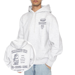 Hooded Sandwich Sweat Ash Heather / Blue - Felpa Uomo Grigia I035277.1V1XX  CARHARTT WIP 