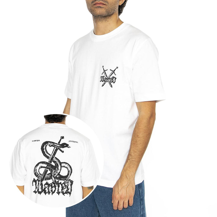 Atrax T-Shirt White - Maglietta Girocollo Uomo Bianca E20WASANTWHT  WASTED PARIS 