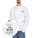OBEY House of Subversion Fleece Heather Grey -- Sudadera Crewneck Hombre Gris  Hombre OBEY