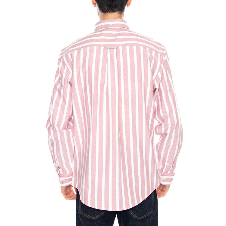 L/S Deven Shirt Deven Stripe, Oxide Red - Camicia Uomo Multicolore I036198 3JDXX CARHARTT WIP 