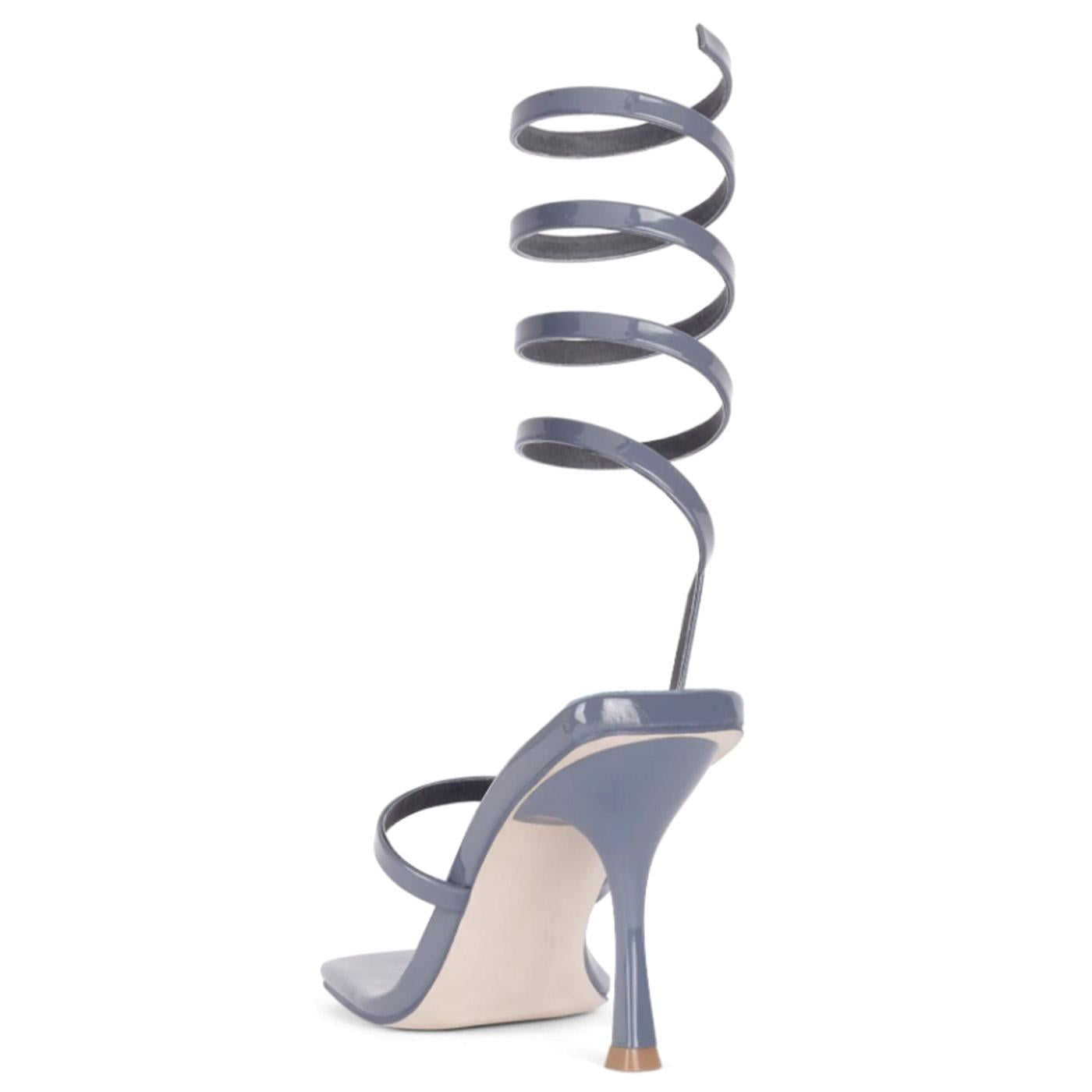 W' Luzia Dusty Navy Patent Sandals - Sandali Donna Blu JC-927-7-5  JEFFREY CAMPBELL 