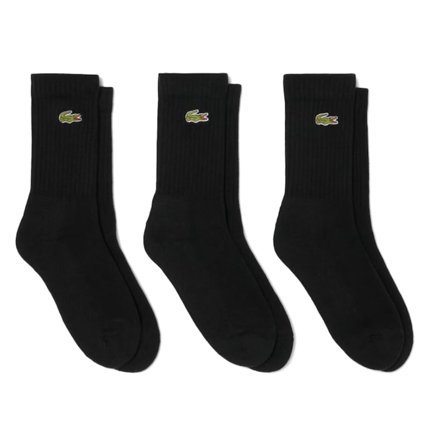 Calze - Set da Tre Paia di Calzini Neri con Logo Lacoste RA4182 8VM LACOSTE 