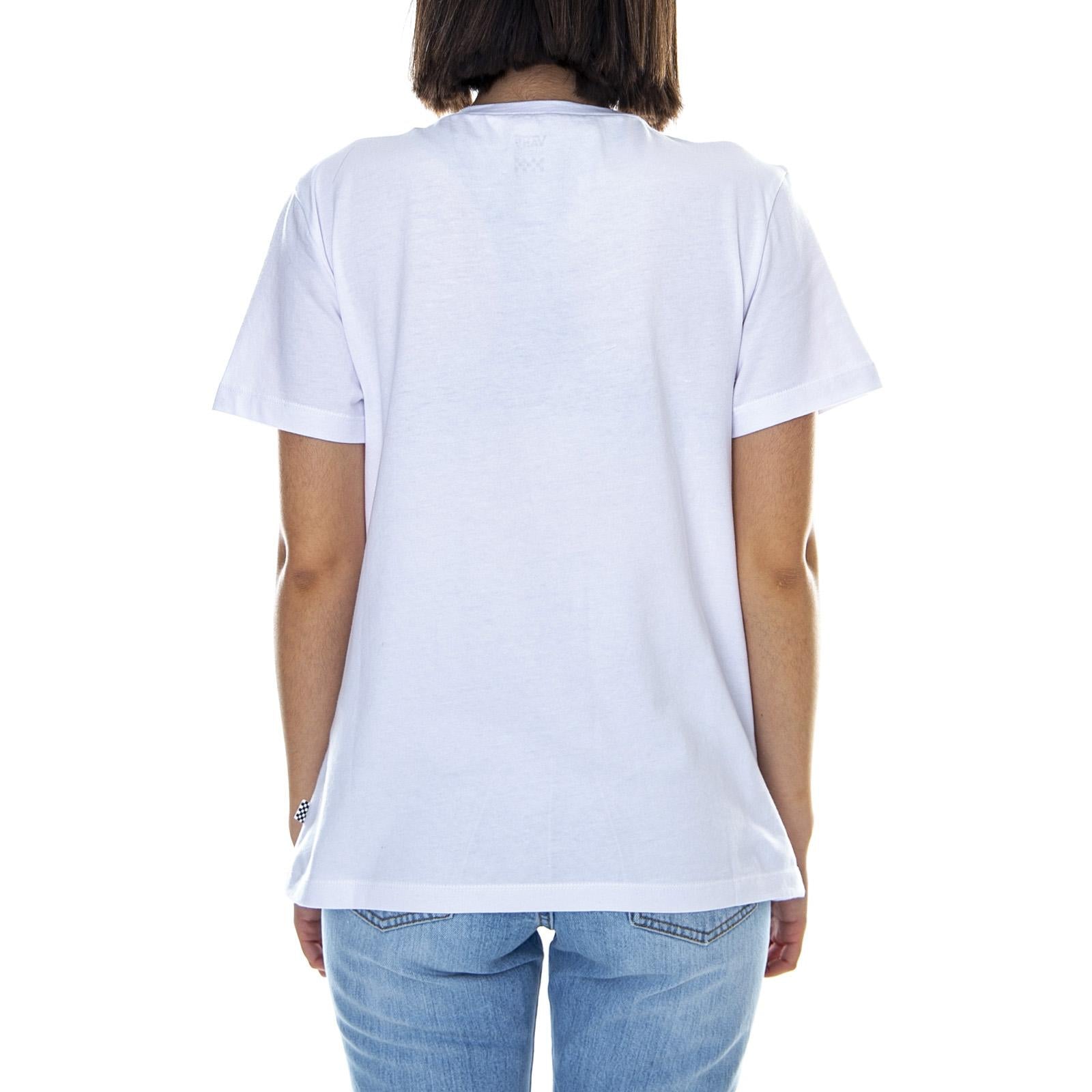 Wm Flying Crew - White/Black - Maglietta Girocollo Donna VA34AYYB2  VANS 