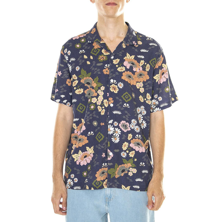 M' Laguna Casual Fit Reverse Floral Print Shirt - Camicia Maniche Corte Uomo Multicolore F4WSD036-972  FARAH 