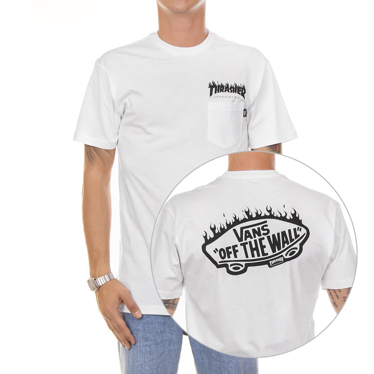 MN THRASHER SS TEE White VA36M3WHT  VANS 