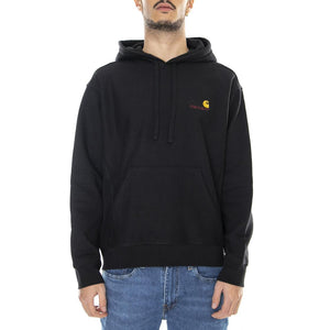 Hooded American Script - Felpa con Cappuccio Uomo Nera I028279.89.XX.03 . CARHARTT WIP 