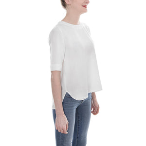 Gloria T-Shirt - Off White - Maglietta Girocollo Donna Bianca 181656-101  ELVINE 