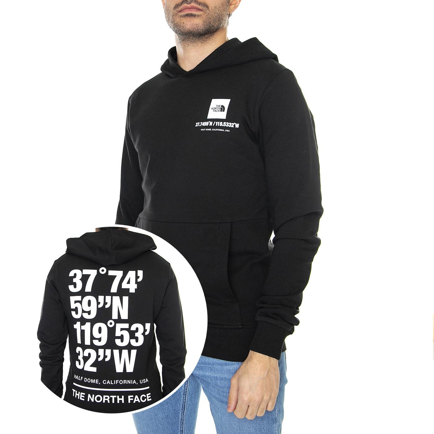 M Coordinates Hoodie EU Tnf Black - Felpa con Cappuccio Uomo Nera NF0A826UJK31  THE NORTH FACE 