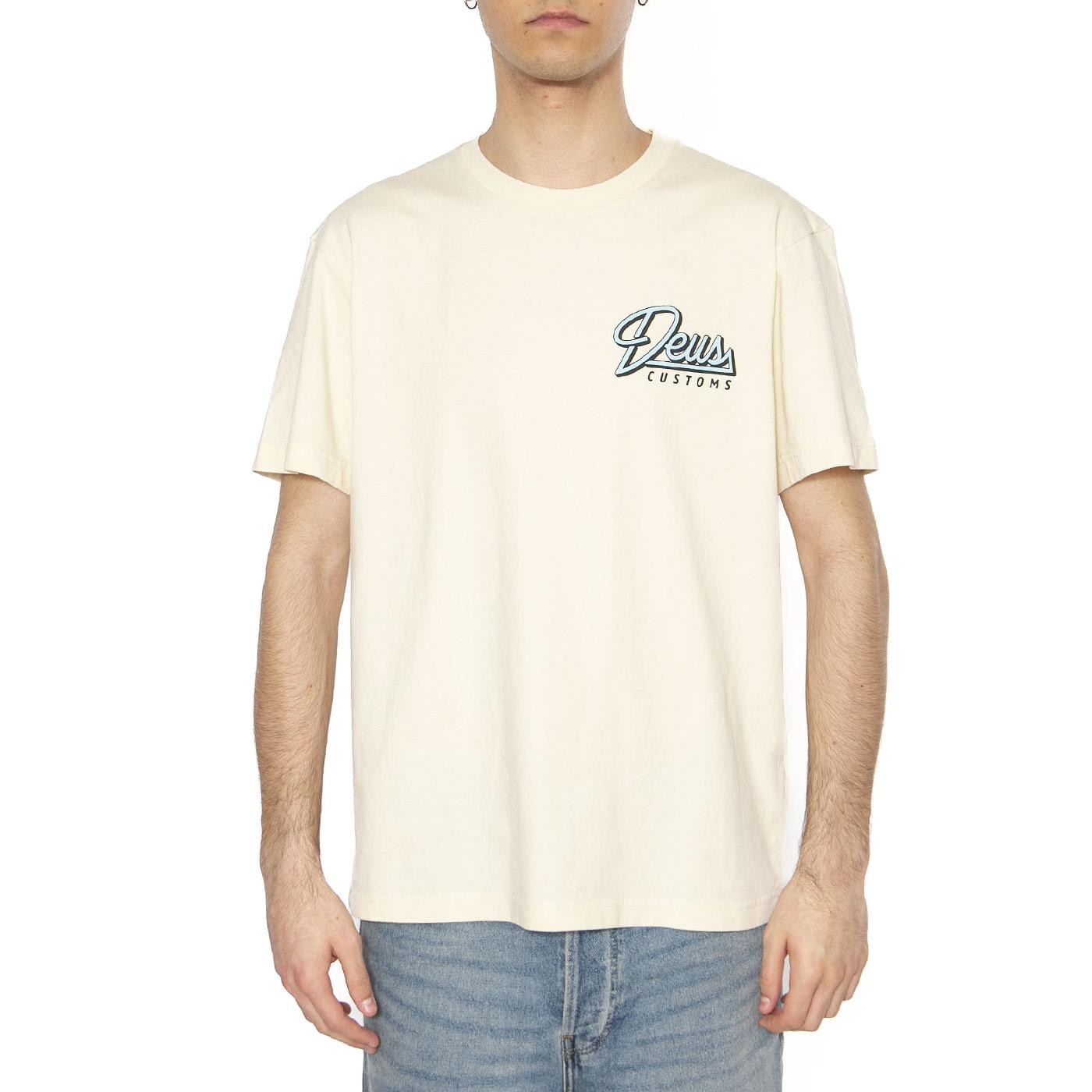 Conduit Tee Dirty White - Maglietta Girocollo Uomo Beige DMP251947A_DWH  DEUS EX MACHINA 