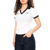 WARDROBE ESS Polo - Women's White Polo Shirt with Puma Logo PUMA Women