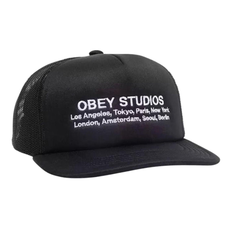 Obey Studios Trucker - Cappellino con Visiera Nero 100500041-BLK  OBEY 