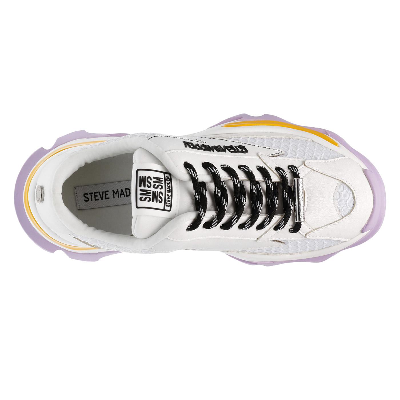 Zoomz White / Lavend - Scarpe Stringate Profilo Basso Donna Bianche / Multi SMPZOOMZ-WHT  STEVE MADDEN 