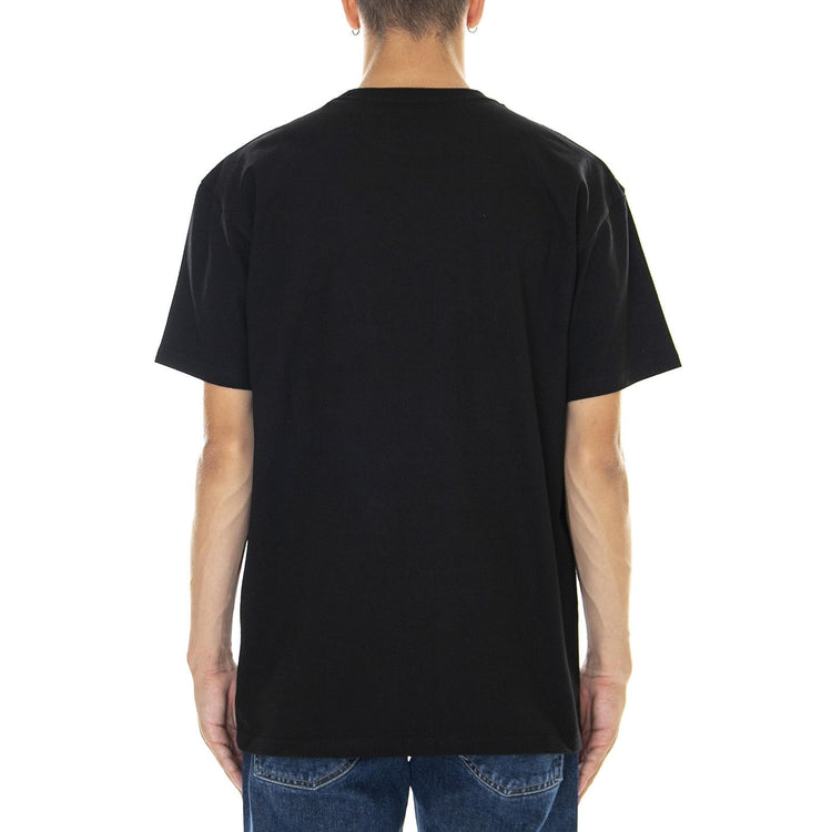 S/S CHASE T-SHIRT BLACK / GOLD - Maglietta Girocollo Uomo Nera I026391 00FXX CARHARTT WIP 