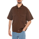 247 GD Work Shirt SS Brown - Camisa Manga Corta Hombre Marrón Hombre DICKIES