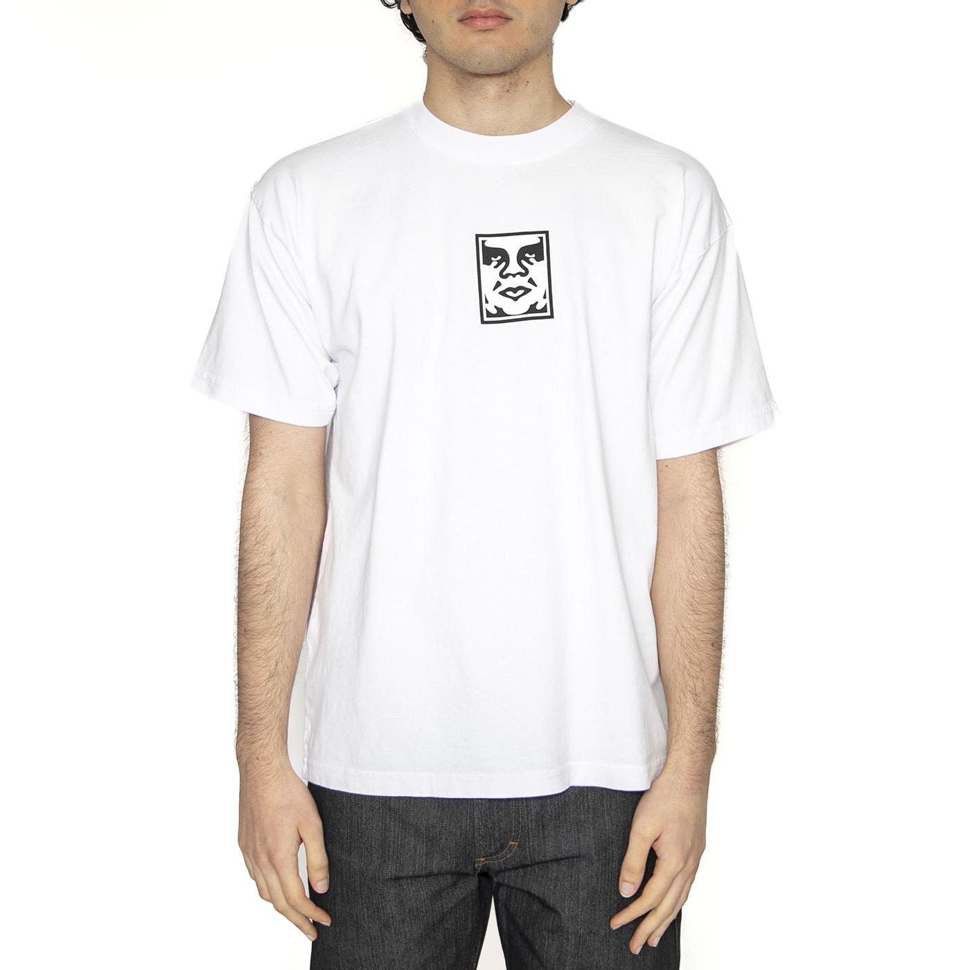 Icon Heavyweight Tee White - Maglietta Girocollo Uomo Bianca 166913013-WHT  OBEY 