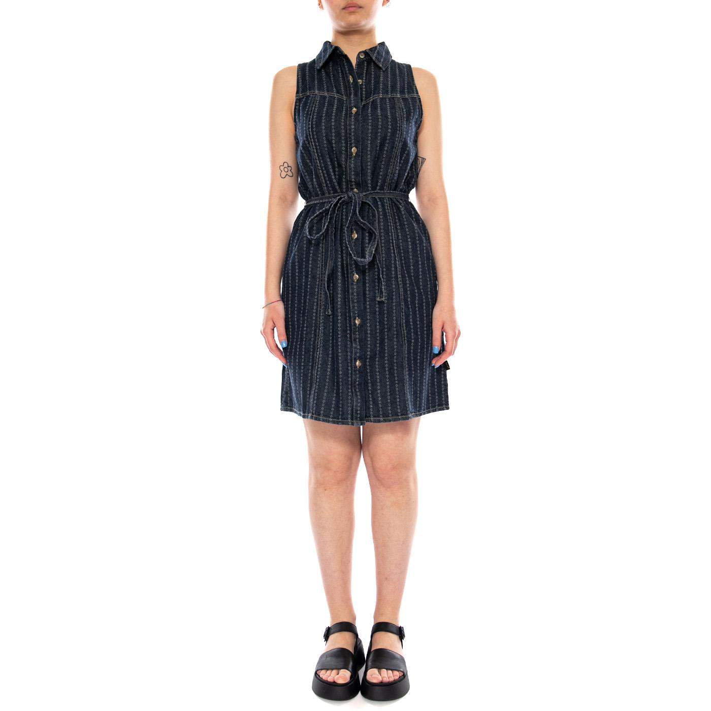 SLEEVELESS DENIM DRESS INDIGO RUSH BLUE - Abito Smanicato Donna Blu 112377049 BL LEE 