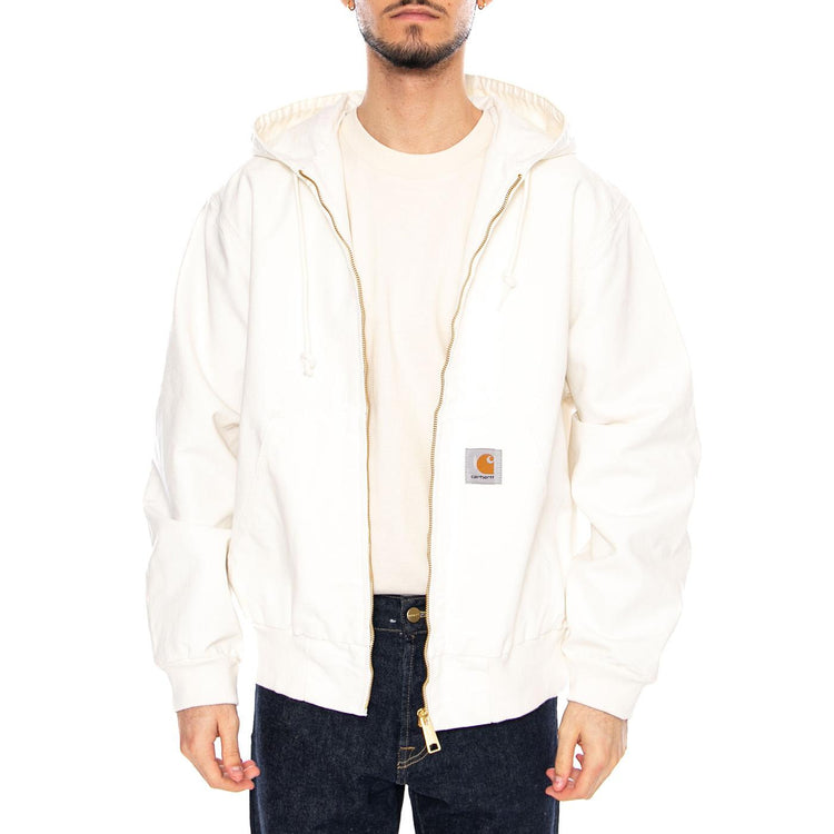 OG Active Jacket Wax - Giacca con Cappuccio e Zip Uomo Bianca I034311 D602 CARHARTT WIP 