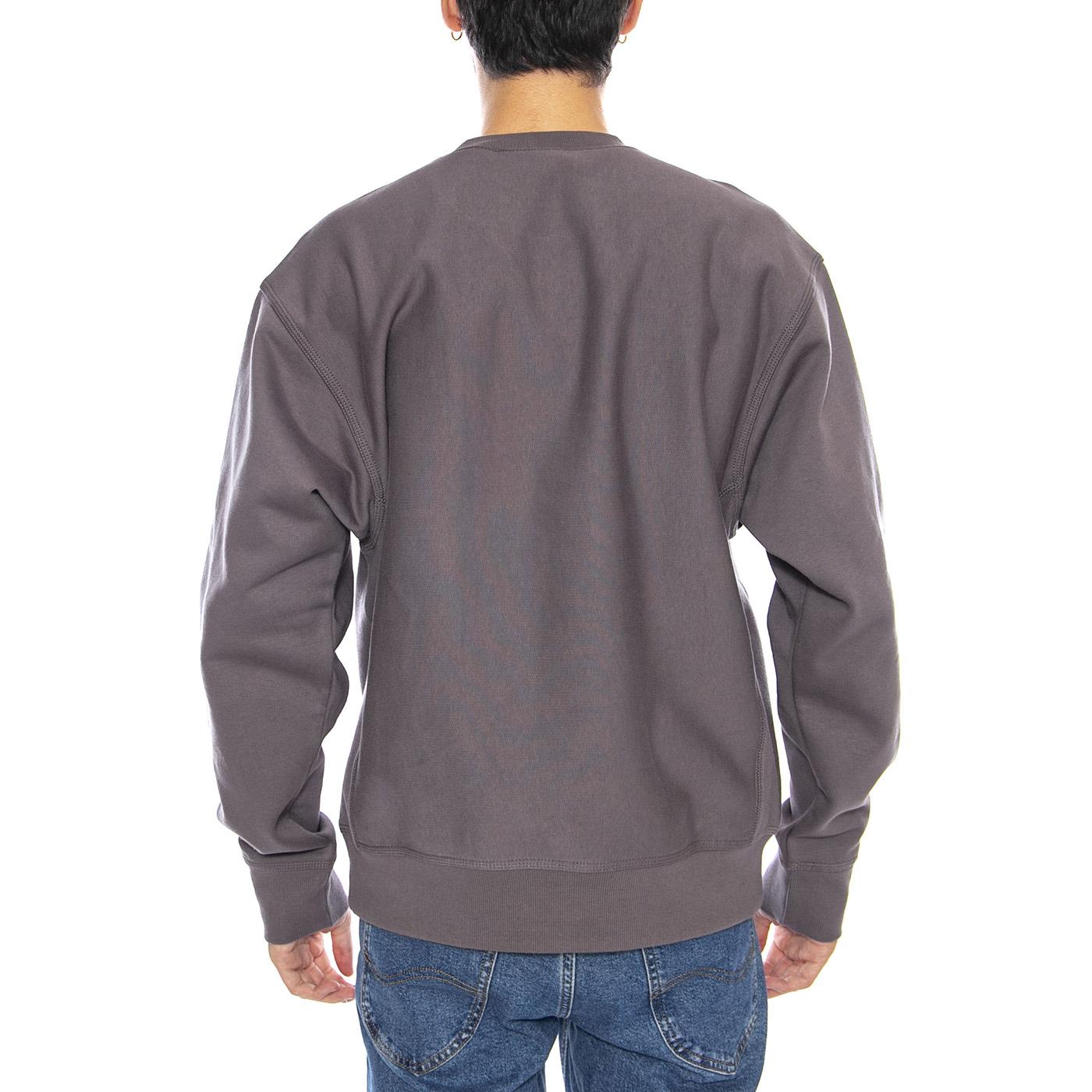American Script Sweat Porphyry - Felpa Girocollo Uomo Grigia I025475.33CXX  CARHARTT WIP 