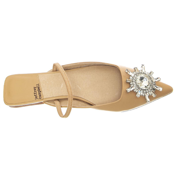 Latira Beige Silver Kid Leather + Fabric - Sandali Donna Beige JCS82258P-108-BEI  JEFFREY CAMPBELL 