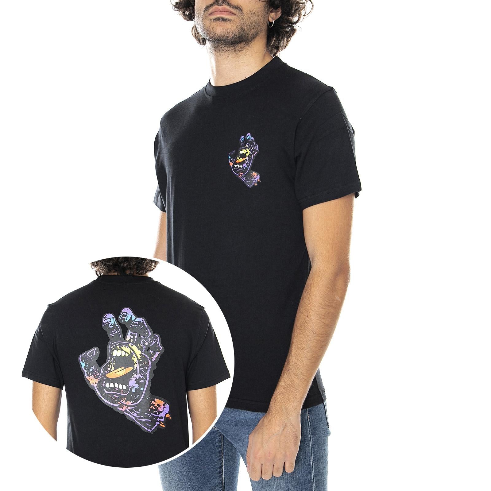  T-Shirt Hand SplatterBlack  SANTA CRUZ 