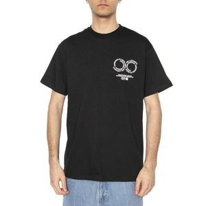 S/S Rotation T-Shirt Black / White - Maglietta Girocollo Uomo Nera I034772.0D2XX  CARHARTT WIP 