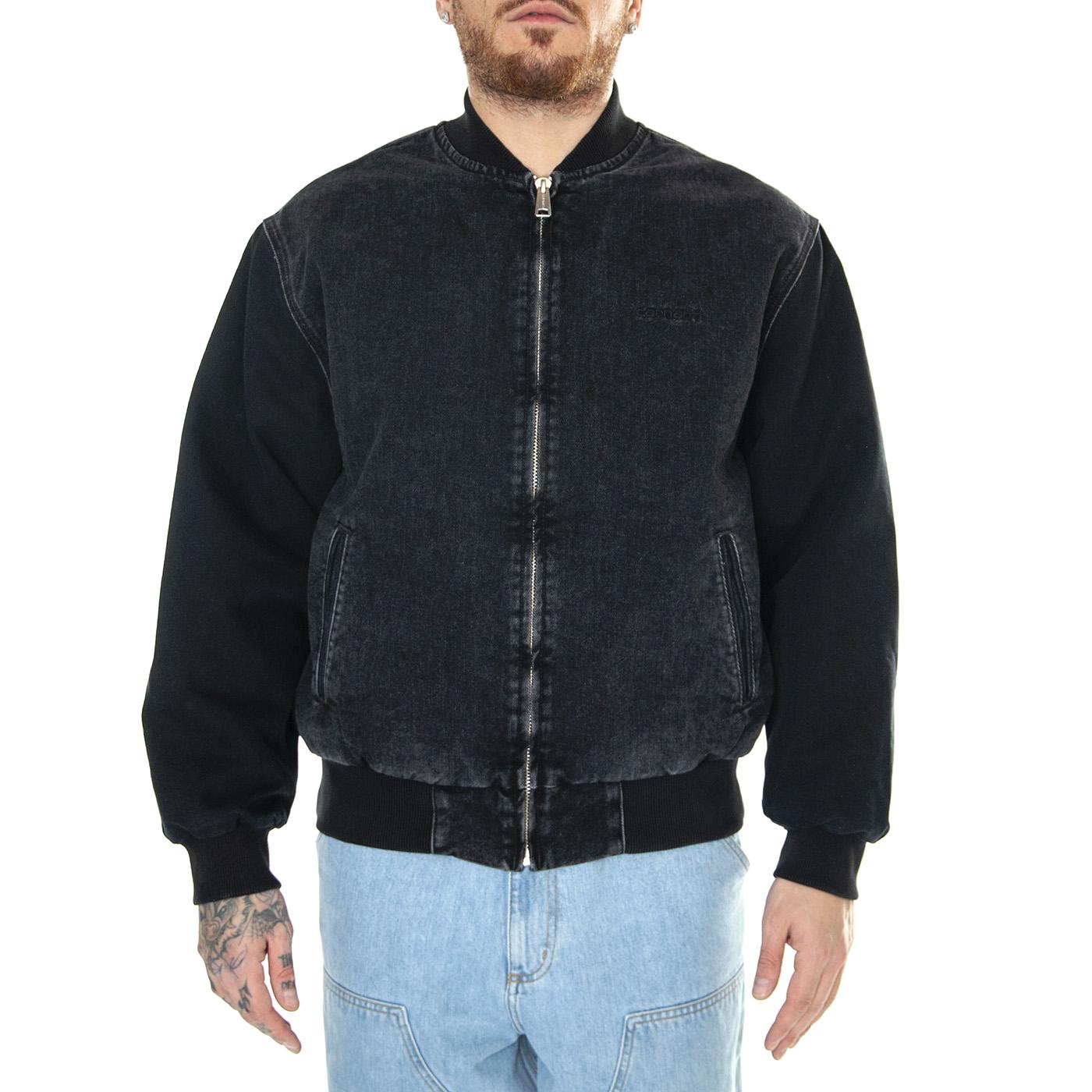 Paxon Bomber Black / Black /stone washed - Giacca Uomo Nera I033273.00E06  CARHARTT WIP 