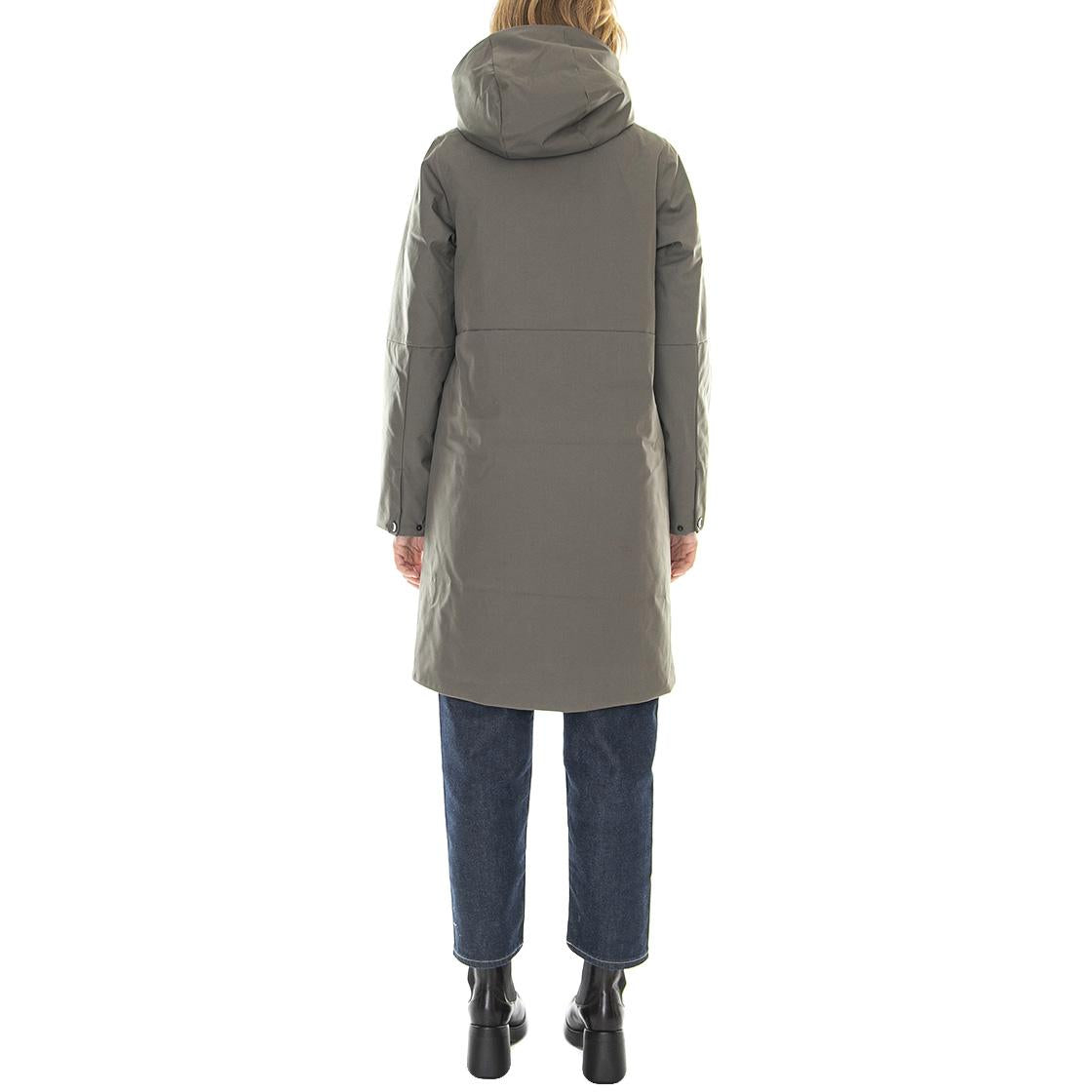 W´s Jacket Elvira Castor Green Smart Cotton Blend - Giacca con Cappuccio Donna Verde 330735-086  ELVINE 