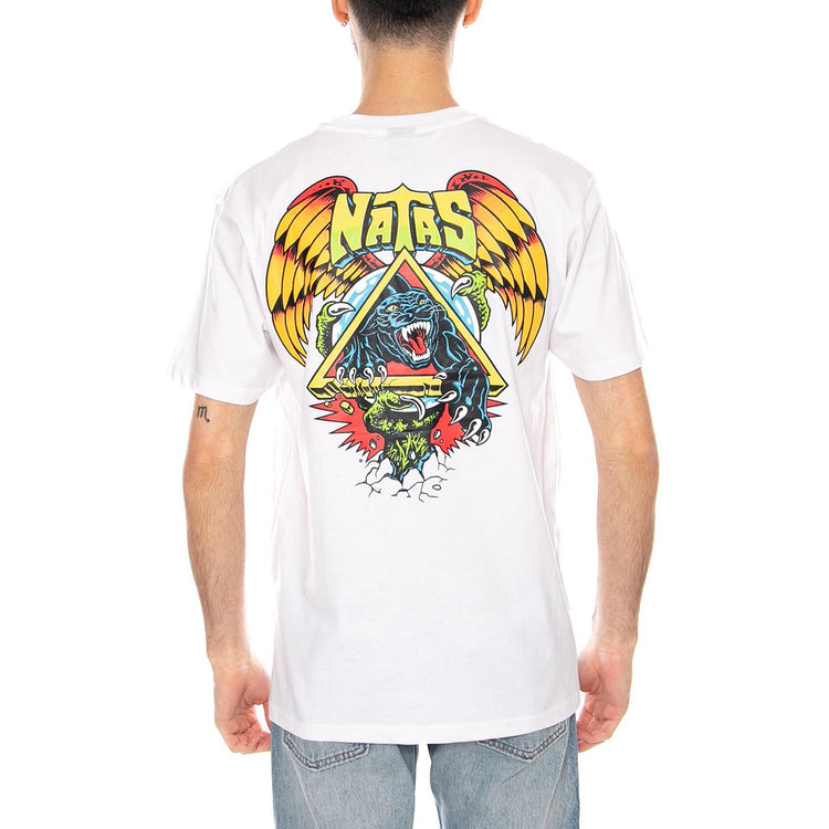 Natas SC Panther White - Maglietta Girocollo Uomo Bianca SCA-TEE-12801 White SANTA CRUZ 