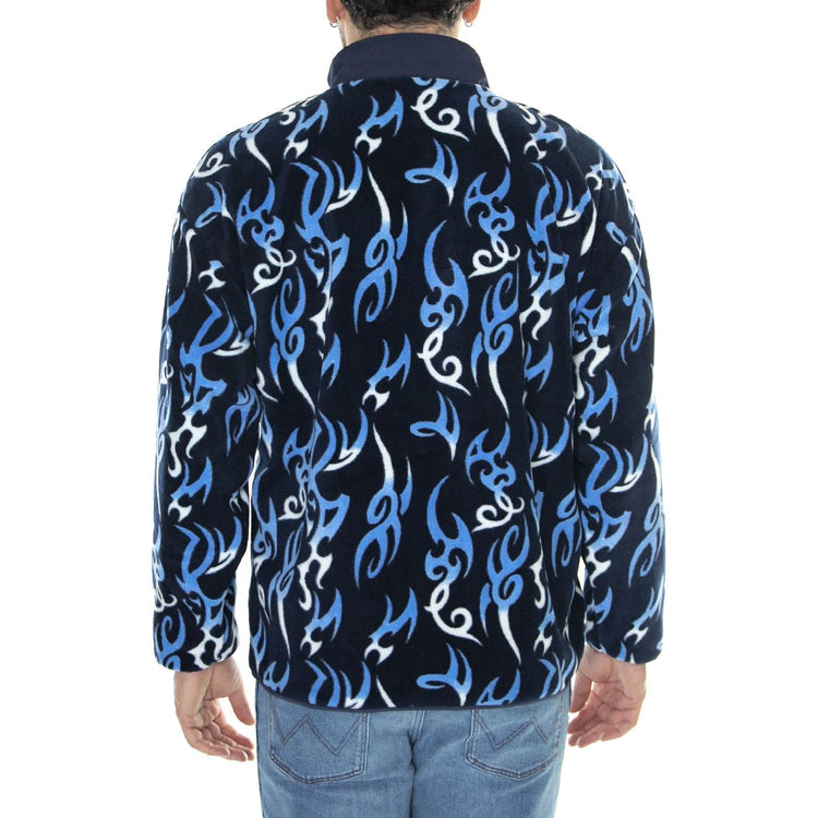 Static Polar Fleece Navy Sweat - Felpa Uomo Blu / Multicolore FL00213-NAVY  HUF 