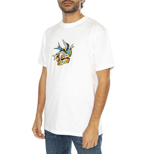 Sommer Sparrow Front White - Maglietta Girocollo Uomo Bianca SCA-TEE-11458  SANTA CRUZ 